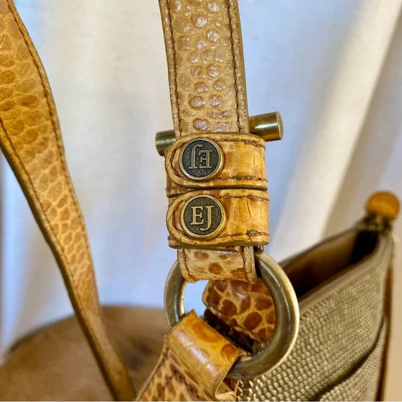 Eric Javits Raffia Hobo Woven Crossbody Purse - Picture 9 of 16